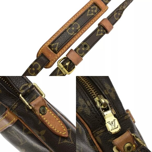 LOUIS VUITTON Danube Shoulder Bag Monogram Leather Brown France M45266 30ED775 - Picture 6 of 16